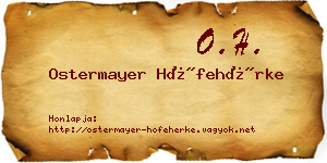 Ostermayer Hófehérke névjegykártya